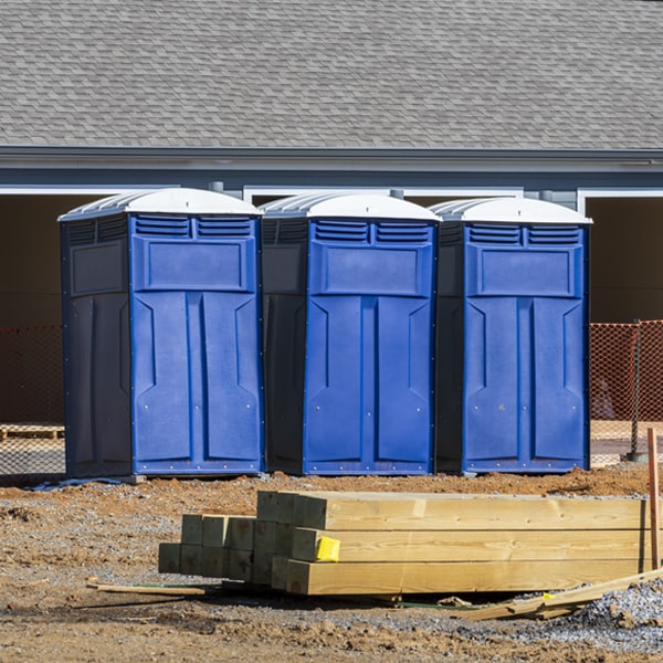 how often are the portable toilets cleaned and serviced during a rental period in Kirby